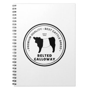 Mest beslagtagna Galloway Cattle Breed Belge Anteckningsbok