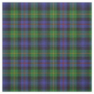 Mest blått våld och Grönt Plaid Mönster Fabric Tyg
