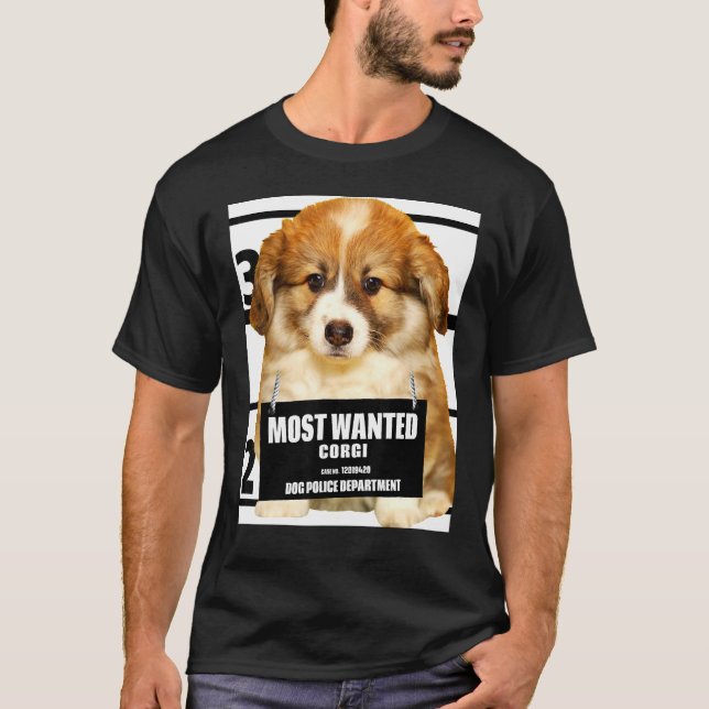 Mest Eftertraktad Corgi Söt Hund T-Shirt C (Framsida)