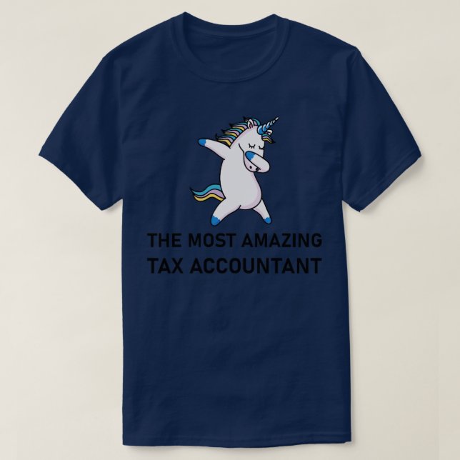 Mest Fantastisk ax Accountants Unicorn T Shirt (Design framsida)