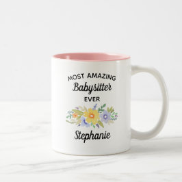 Mest Fantastisk Babywatch någonsin Blommigt Waterc Två-Tonad Mugg
