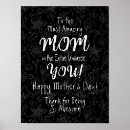 Mest Fantastisk Cutcalligraphy Black & White Poster