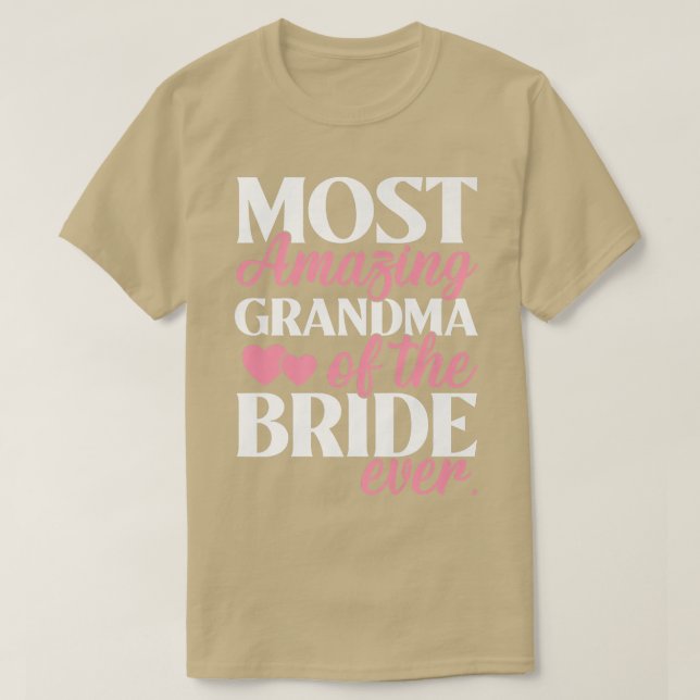 Mest Fantastisk farmor i Bride Bröllop T Shirt (Design framsida)