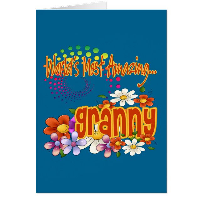 Mest fantastisk Granny Hälsningskort (Framsidan)