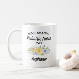 Mest Fantastisk Sjuksköterska någonsin Söt Blommig Kaffemugg