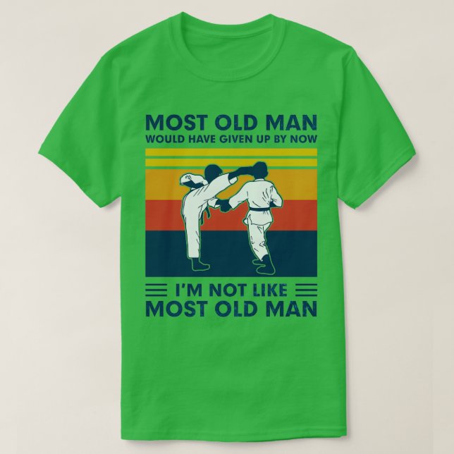 Mest gammal man Funny Jiu Jitsu Älskare T Shirt (Design framsida)