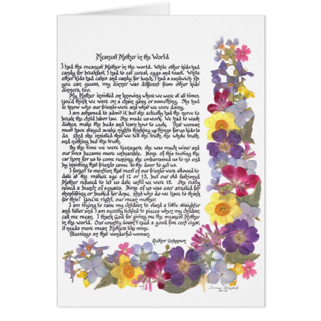 Mest genomsnittlig mordikt hälsningskort (Framsidan)