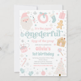 Mest givande julafton 1:a födelsedagen Party Inbjudningar