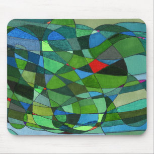 "Mest Gröntar" Abstract Design Mousepad Musmatta