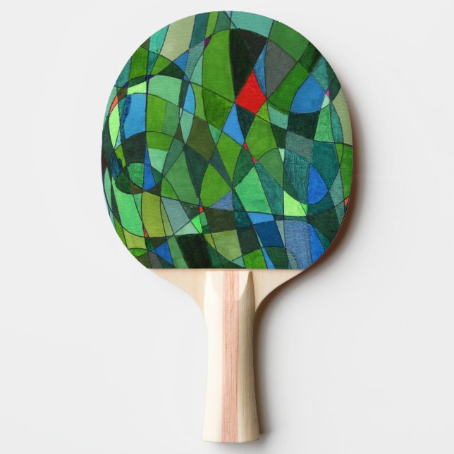 "Mest Gröntar" Abstrakt Ping Pong Paddle Pingisracket (Baksidan)