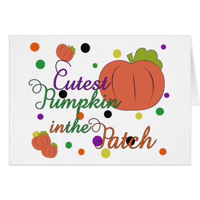 Mest gullig pumpa i lappa hälsningskort (Framsidan Horizontal)