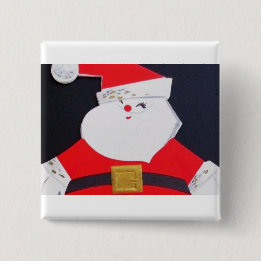 Mest härlig vintagejul Santa Knapp