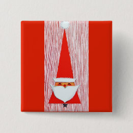 Mest härlig vintagejul Santa Knapp