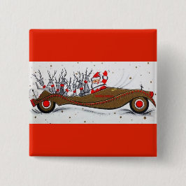 Mest härlig vintagejul Santa Knapp