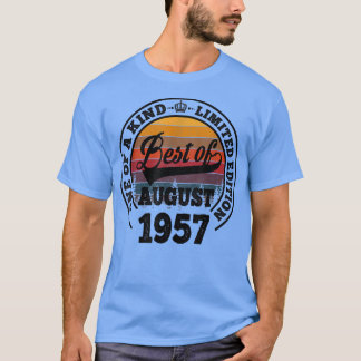 Mest i augusti 1957 65e födelsedagspresent i 65 år t shirt