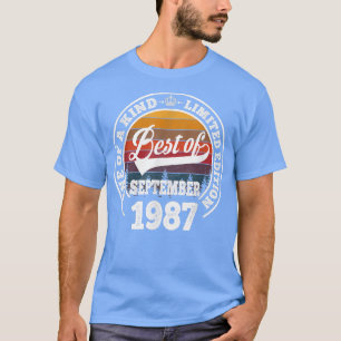 Mest i september 1987 35e födelsedag för 35 år t shirt