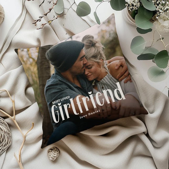 Mest kärleksfull GIRLFRIEND's Cute Photo Gift Kudde (Skapare uppladdad)