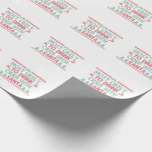Mest LI som dricker cider med Santa Funny Julafton Presentpapper