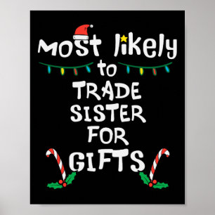 Mest Liknar Att Byta Syster Jul Xmas Familj Ma Poster