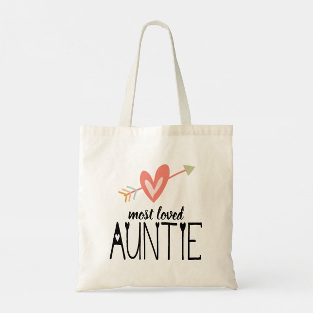 Mest Loved AuntieTote Bag Tygkasse (Baksida)