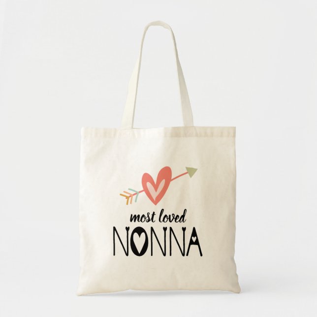 Mest Loved Nonna Tote Bag Tygkasse (Framsidan)