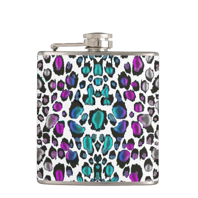 Mest nätt violett flaska för krickaLeopard Fickplunta (Framsidan)