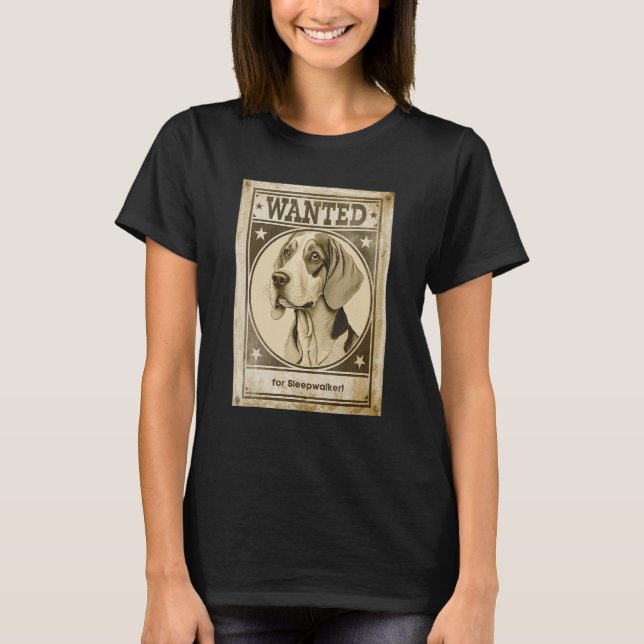 Mest önskad beagle för Sleepwaker-design för hund T Shirt (Framsida)