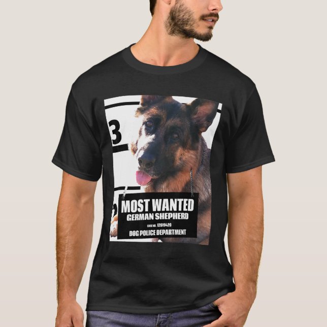 Mest önskad tysk Shepherd Cute Hund D T Shirt (Framsida)