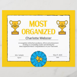 Mest organiserade certifikat för prestation PDF