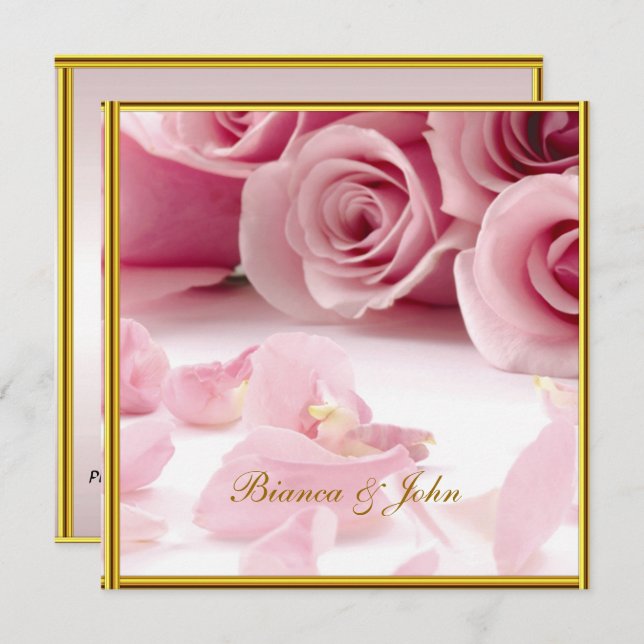 Mest populär inbjudan och inbjudan till Elegant br (Fram/baksida)