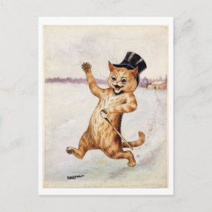 Mest populär katt av Louis Wain Helgdag Postcard! Helg Vykort