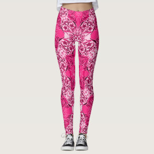 Mest populära dekorativa Rosa Rave Party Leggings