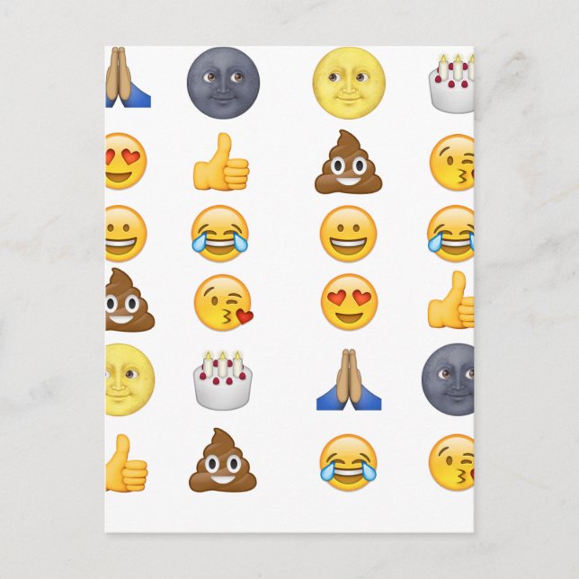 Mest populära emoji-samling vykort (Framsida)