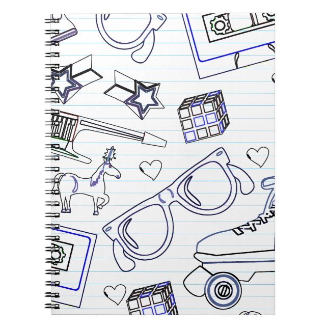 Mest Roligt 80 Doodle Time Art Epic Anteckningsbok Med Spiral (Framsidan)