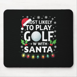 Mest sannolika kvinnor att spela golf med jultomtf musmatta