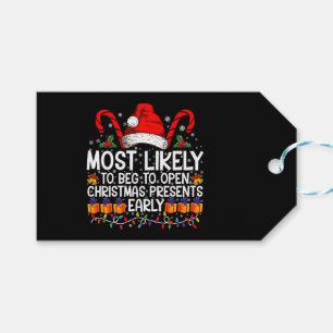 Mest sannolikt är att man kommer att öppna Julklap Presentetikett