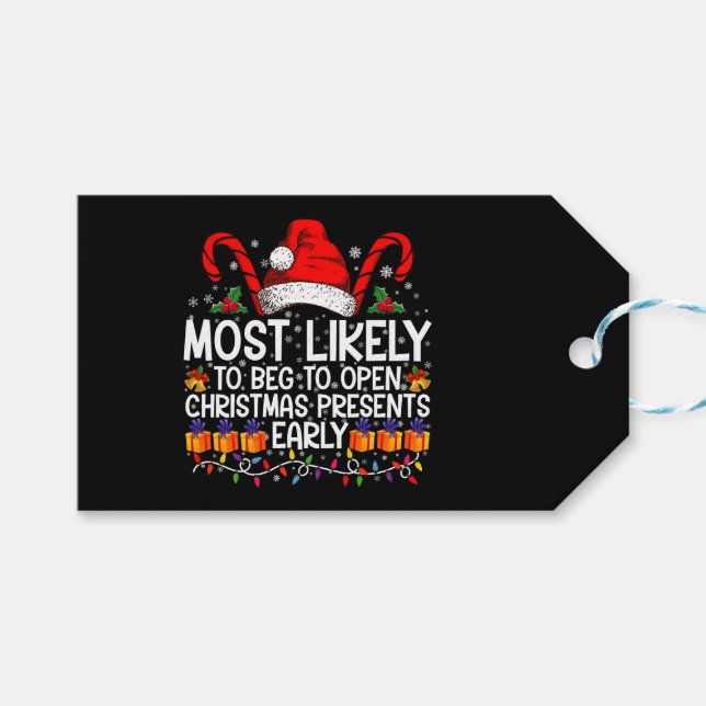 Mest sannolikt är att man kommer att öppna Julklap Presentetikett (Framsidan (Horisontell))