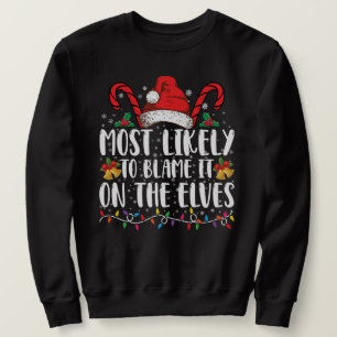 Mest sannolikt är det att den skyller på julen lång ärmad tröja