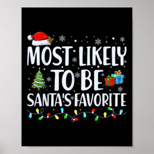 Mest sannolikt är jultomtens favoritjulfamn poster