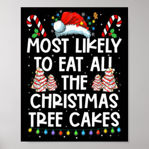 Mest sannolikt att äta alla Julgran-kakor Fu Poster