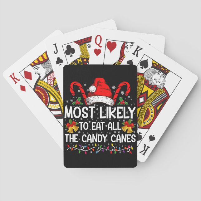 Mest sannolikt att äta alla sockerrör jul casinokort (Baksidan)