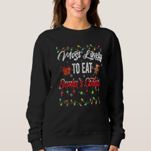 Mest sannolikt att äta tomtebullar Familj Matchand T Shirt