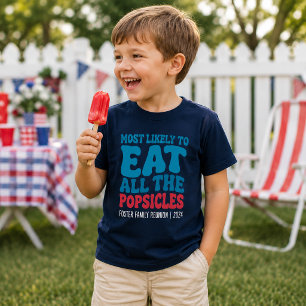 Mest sannolikt att äta upp alla popsicles Anpassad T Shirt