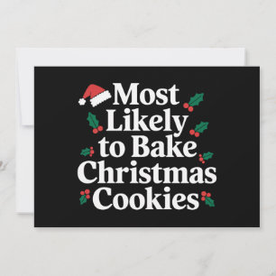 Mest sannolikt att baka julgodis familj julkort