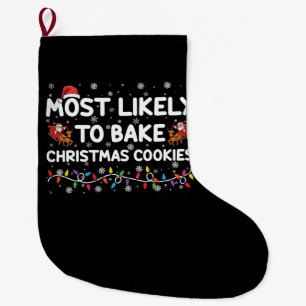 Mest sannolikt att baka julgodis Xmas bagare Stor Julstrumpa