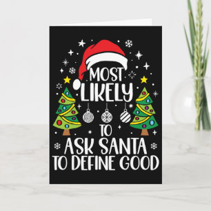 Mest sannolikt att be jultomten definiera bra fami kort