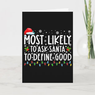 Mest sannolikt att be Tomte definiera bra familj J Kort