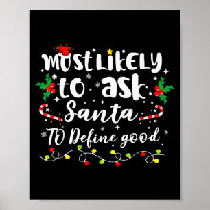 Mest sannolikt att be Tomte definiera bra familjej Poster