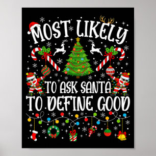 Mest sannolikt att be Tomte definiera bra familjej Poster