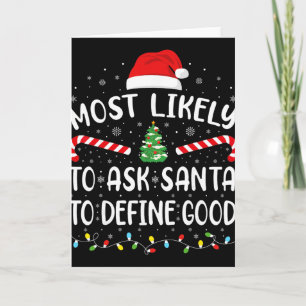Mest sannolikt att be Tomte definiera bra familjem Kort